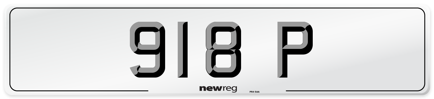 918 P Number Plate from New Reg